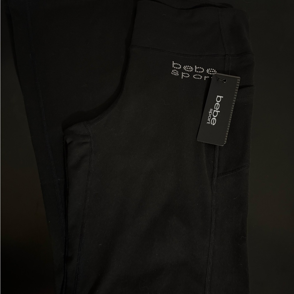 Bebe Sport Sleek Black Activewear Leggings